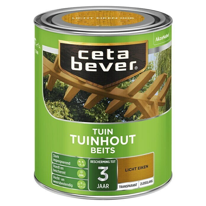 Cetabever Houtbeits (Licht eiken, 750 ml, Zijdeglans, Beschermd tot 3 jaar) | BAUHAUS