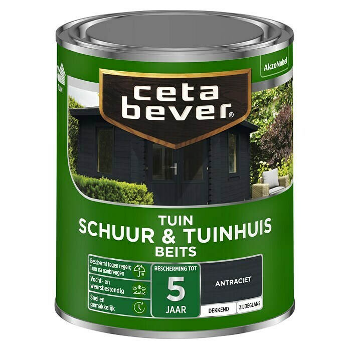 Cetabever Houtbeits (Antraciet, 750 ml, Zijdeglans) | BAUHAUS