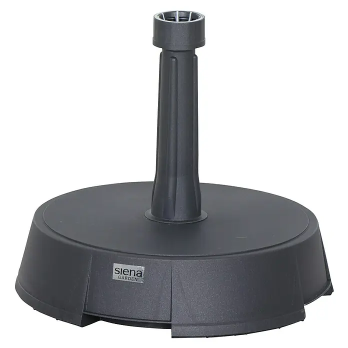 Schirmständer - Durchmesser: 40 cm, Für Rohrdurchmesser: 19 mm - 38 mm, 20 kg, Anthrazit - Ein robuster, grauer Sonnenschirmständer von Siena Garden für den sicheren Halt Ihres Sonnenschirms im Garten oder auf der Terrasse.