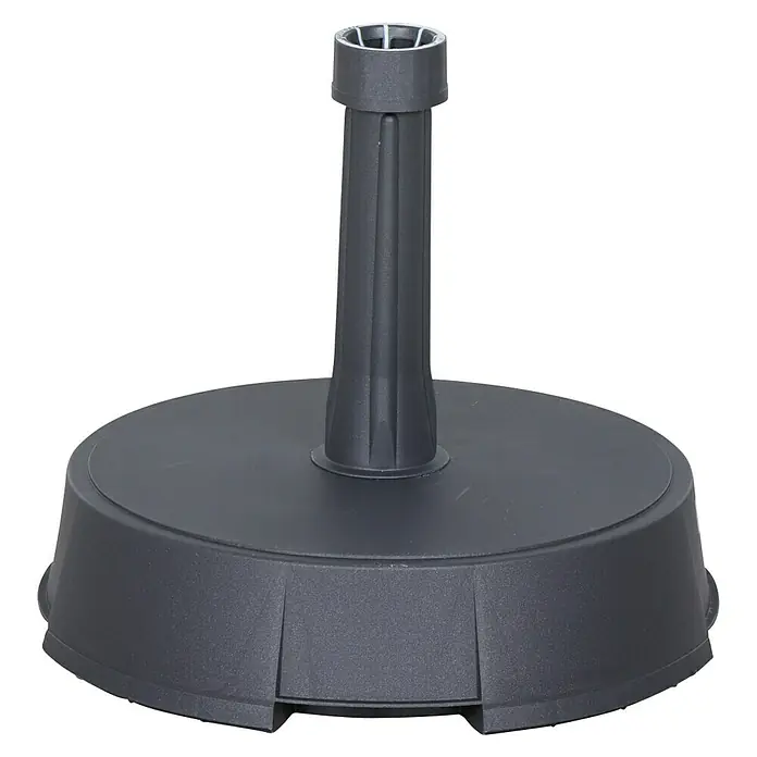Schirmständer - Durchmesser: 40 cm, Für Rohrdurchmesser: 19 mm - 38 mm, 20 kg, Anthrazit - Schirmständer aus robustem, grauem Kunststoff für den Außenbereich. Ideal für Sonnenschirme und als stabiler Halter.