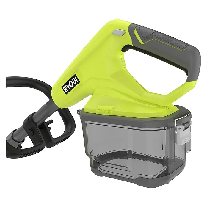 Ryobi ONE+ Akku-Schneefräse RY18ST25A-0 - 18 V, Ohne Akku, Arbeitsbreite: 25 cm - Abbildung eines RYOBI ONE+ Akku-Streuwagens, der für die gleichmäßige Verteilung von Saatgut und Dünger in Gärten konzipiert ist.