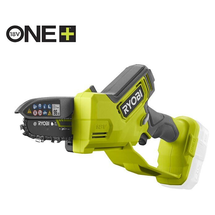 Ryobi ONE+ Einhand-Akku-Kettensäge RY18PSX10A-0 (18 V, Li-Ionen, Ohne Akku, Schwertlänge: 10 cm) | BAUHAUS