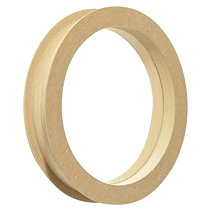 Mottez Bullauge - MDF, Natur, Optik Glas: Klarglas, Durchmesser: 25 cm - Nahaufnahme eines Lautsprecherringe aus MDF. Ideal für den Einbau von Lautsprechern und sorgt für eine optimale Klangqualität im Fahrzeug.