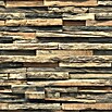 my look Nature Vliestapete (Braun, Holzstapel, 10,05 x 0,53 m)