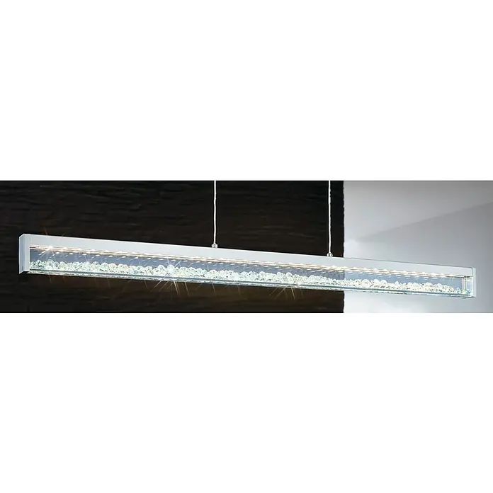 Eglo LED-Pendelleuchte Cardito 1 - Neutralweiß - Moderne LED-Hängeleuchte mit Kristallelementen. Elegante Beleuchtung für Wohn- oder Esszimmer, die ein funkelndes Ambiente schafft.