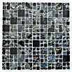 Mosaikfliese Crystal Mix XIC K1428 (30,5 x 30,5 cm, Schwarz, Glänzend)