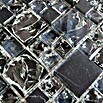 Mosaikfliese Crystal Mix XIC K1428 (30,5 x 30,5 cm, Schwarz, Glänzend)