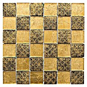 Mosaikfliese Quadrat Crystal Mix XCM 8OP7 (30 x 30 cm, Gold, Glänzend)