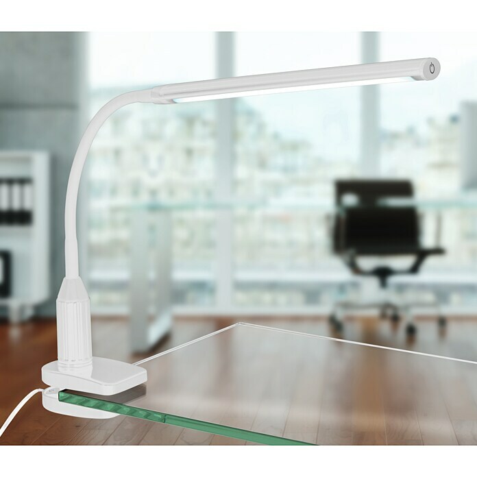Eglo LED-Klemmleuchte Laroa (4,5 W, Weiß, L x B x H: 45 x 6,5 x 27,5 cm)