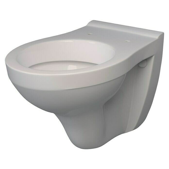 Wand-WC Delta (Mit Spülrand, Ohne Spezialglasur, Spülform: Tief, WC Abgang: Waagerecht, Weiß)