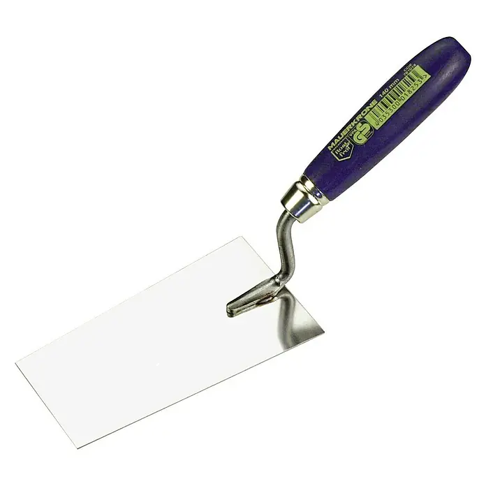 Connex Paleta de albañil - Anchura de la hoja: 140 mm - Llana con mango azul y hoja rectangular de acero inoxidable para trabajos de enlucido y alisado.