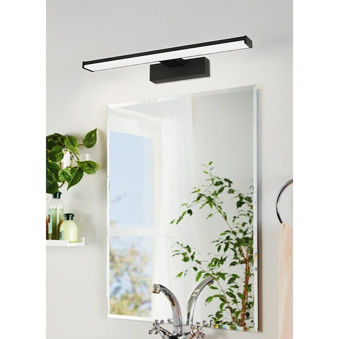 Eglo Led-spiegelverlichting Pandella (l x h: 40 x 4 cm, 7,4 W, Zwart, Neutraal wit) | BAUHAUS