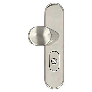 Diamond Doors Modern Herraje de protección Warrior (Puerta de entrada del apartamento, Grosor de la puerta: 35 mm - 45 mm, Acero inoxidable, Botón exterior, manilla interior, DIN 18257 ES1)