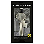 Diamond Doors Modern Schutzbeschlag warrior Schildgarnitur (Hauseingangstür, Edelstahl, Türstärke: 35 - 45 mm, Knopf außen, Drücker innen, DIN 18257 ES1)