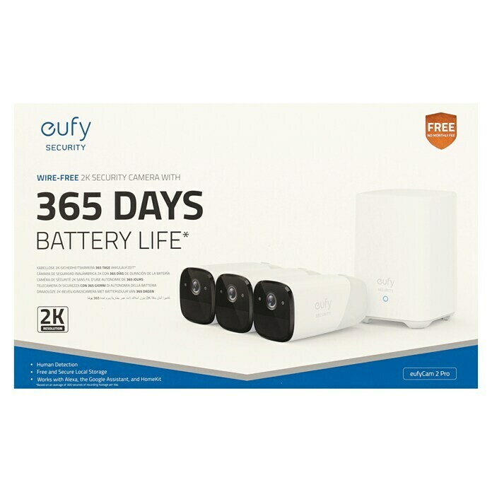 Eufy Überwachungskamera-Set eufyCam 2 Pro Starterset 3 + 1 T8852 (L x B x H: 279 x 183 x 173 mm) | BAUHAUS