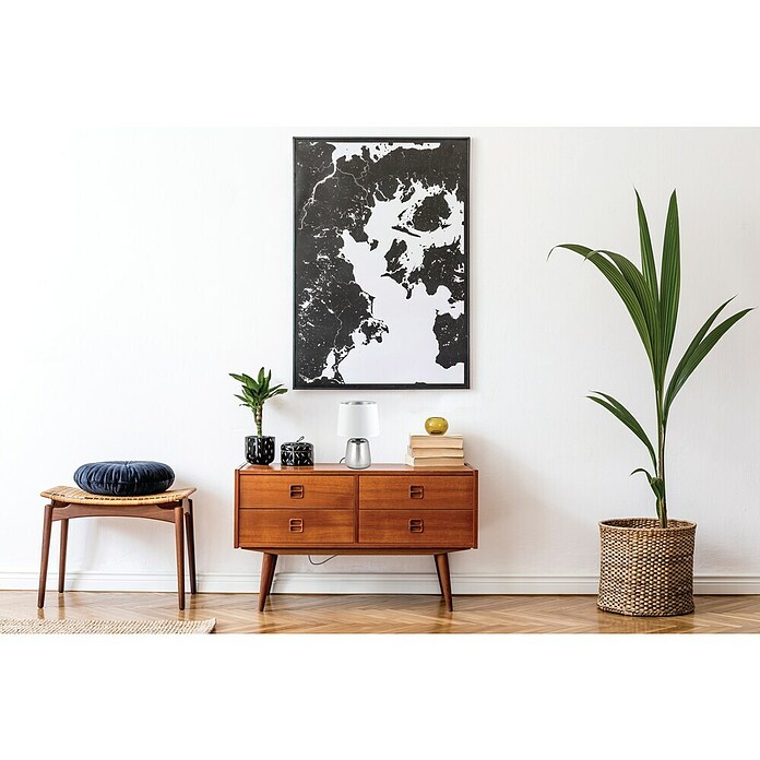 Eglo Deko-Tischleuchte MANALBA 1 (40 W, Silber, E14) | BAUHAUS