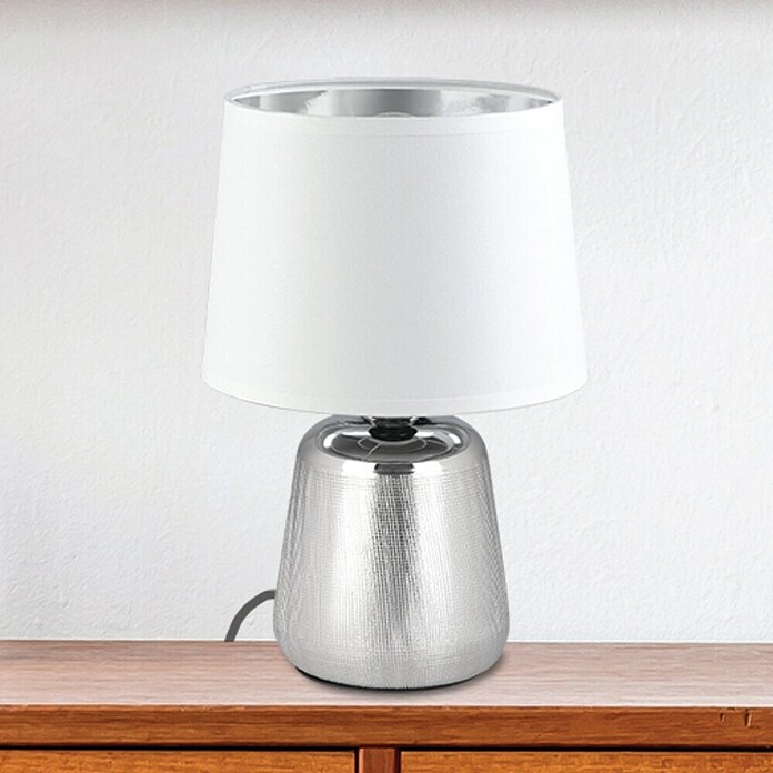 Eglo Deko-Tischleuchte MANALBA 1 (40 W, Silber, E14) | BAUHAUS