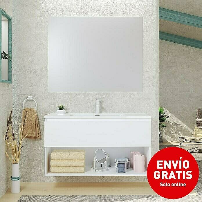 Artysan Conjunto de mueble de baño Vela (100 cm, Blanco, 3 pzs.) | BAUHAUS