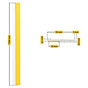 Schellenberg Flachleiste (1,5 m x 40 mm x 2,5 mm, Weiß) | BAUHAUS