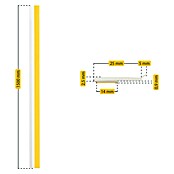 Schellenberg Flachleiste (1,5 m x 30 mm x 2,5 mm, Weiß) | BAUHAUS