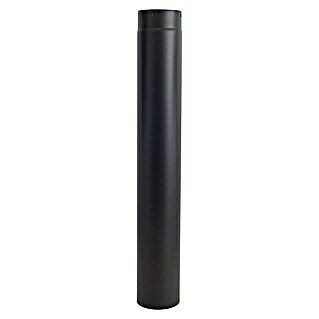 Tubo para estufa de leña (Ø x L: 130 mm x 1 m, Negro)