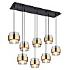 Globo Pendelleuchte rund Milley (60 W, L x B x H: 1 030 x 315 x 1 200 mm, Schwarz, E27, Anzahl Leuchtmittel: 8 Stk.) | BAUHAUS