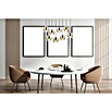 Globo Pendelleuchte rund Milley (60 W, L x B x H: 1 030 x 315 x 1 200 mm, Schwarz, E27, Anzahl Leuchtmittel: 8 Stk.) | BAUHAUS