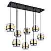 Globo Pendelleuchte rund Milley (60 W, L x B x H: 1 030 x 315 x 1 200 mm, Schwarz, E27, Anzahl Leuchtmittel: 8 Stk.) | BAUHAUS