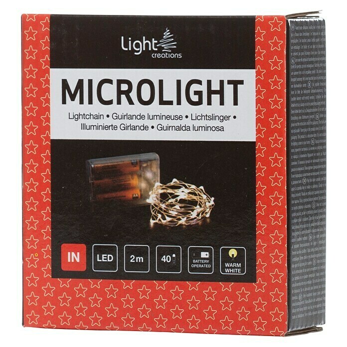 LED-Lichterkette Microlight (Anwendungsbereich: Innen, Anzahl LED: 40 Stk., 2 m)