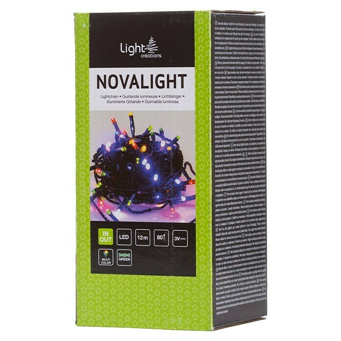 Light Creations LED-Lichterkette Novalight (Innen, 80-flammig, 12 m, Bunt)