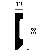 Nmc Decoflair Moldura de poliestireno decorativa M58 (2 m x 1,3 cm x 5,8 cm, Polímero extruido de alta densidad (HDPS)) | BAUHAUS