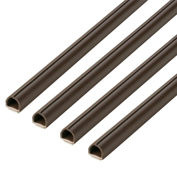 Inofix Canaleta para cables adhesiva con tapa bisagra (L x An x Al: 200 x  2,1 x 1,15 cm, Negro)
