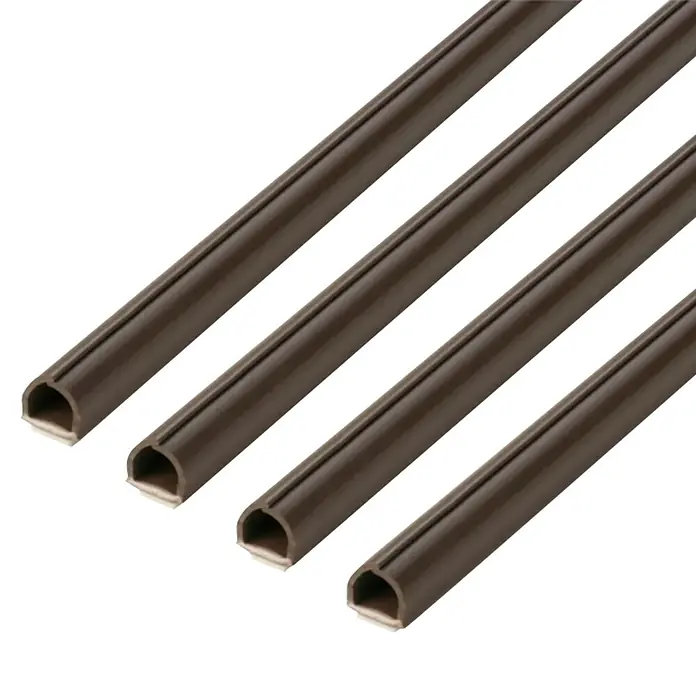 Inofix Cablefix Canaleta para cables adhesiva - L x An x Al: 100 x 0,8 x 0,7 cm, Marrón - Tiras de sellado marrones para ventanas y puertas que reducen las corrientes de aire y el ruido. Fácil instalación para un hogar confortable.