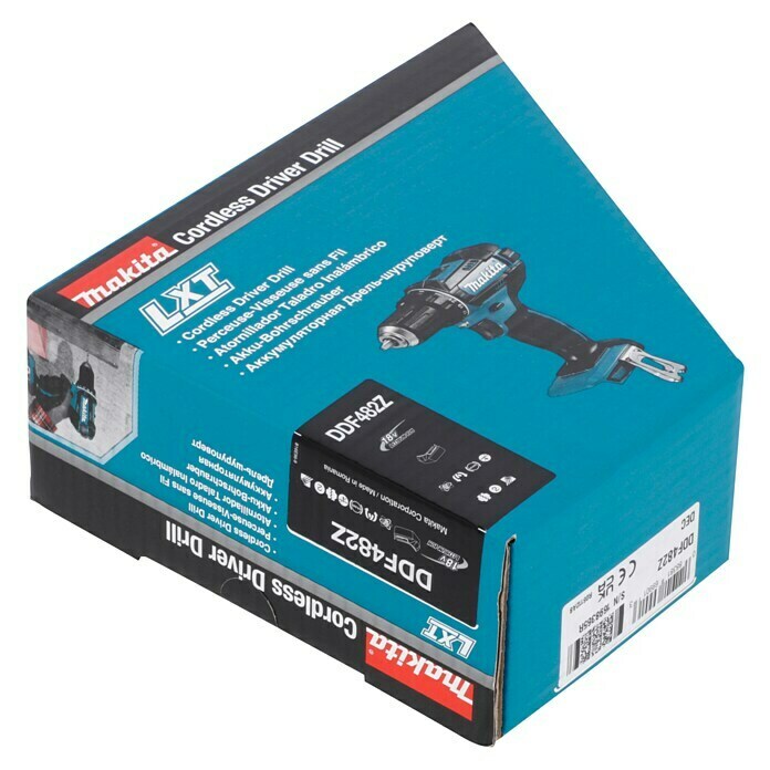 Makita Taladro atornillador de batería (18 V, Sin batería, Número de revoluciones de marcha en vacío: 0 r.p.m. - 1.900 r.p.m.)