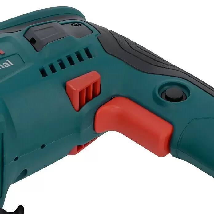 Bosch Professional Martillo combinado GBH 2-21 - 720 W, 2 J, Alojamiento SDS-Plus, Incluye 3 brocas SDS-Plus y maletín - Taladro eléctrico verde azulado con gatillo rojo, interruptor de reversa y empuñadura negra texturizada.