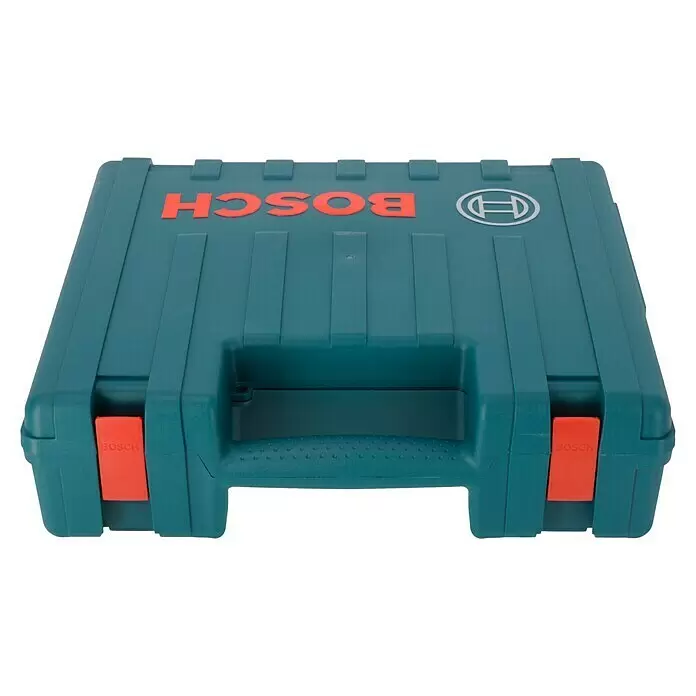 Bosch Professional Martillo combinado GBH 2-21 - 720 W, 2 J, Alojamiento SDS-Plus, Incluye 3 brocas SDS-Plus y maletín - Maletín de herramientas Bosch de plástico verde azulado oscuro con cierres rojos y logotipo, para guardar herramientas eléctricas.