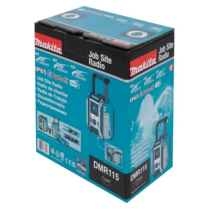 Makita Radio de batería para la obra (Frecuencia: 174.928 - 239.200 MHz (DAB/DAB+))