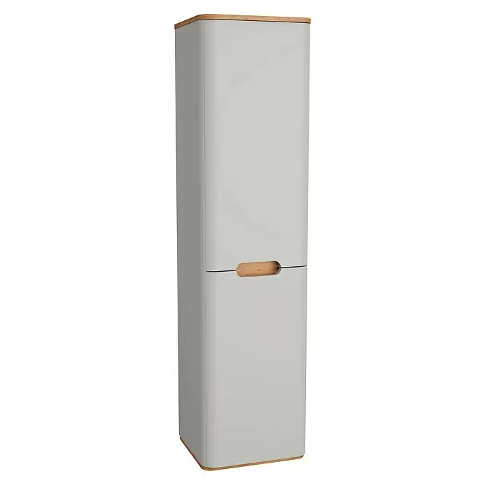 VitrA Sento Badmöbel-Set - 80 cm, Hellgrau, 1 Schublade, Ohne Wäschekorb - Diagonale Ansicht