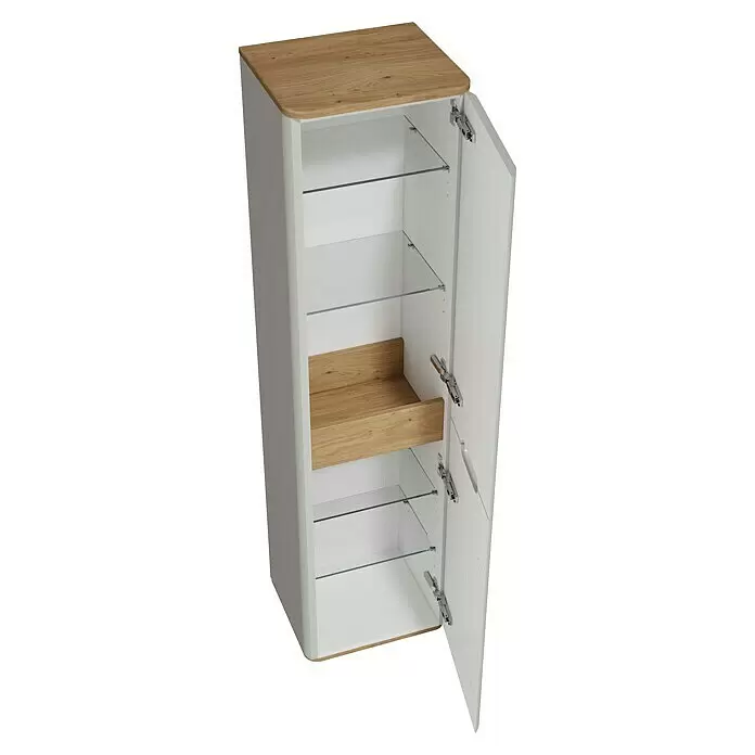 VitrA Sento Badmöbel-Set - 80 cm, Hellgrau, 1 Schublade, Ohne Wäschekorb - Diagonale Ansicht