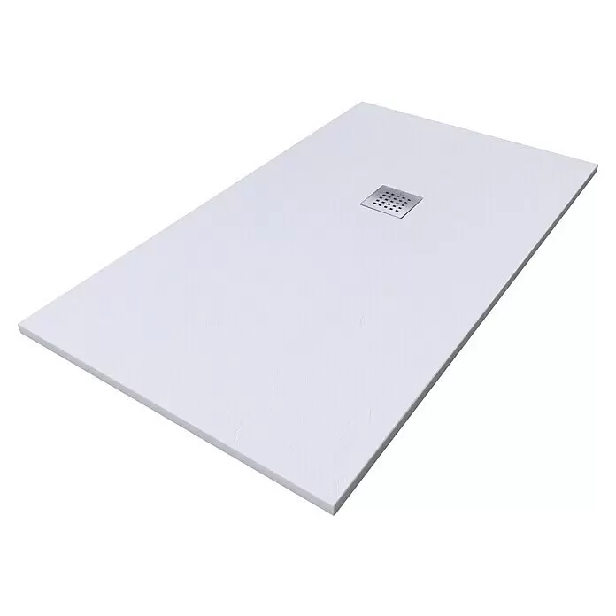Camargue Duschwanne BrooklynL x B: 180 x 80 cm, Mineralguss, Weiß