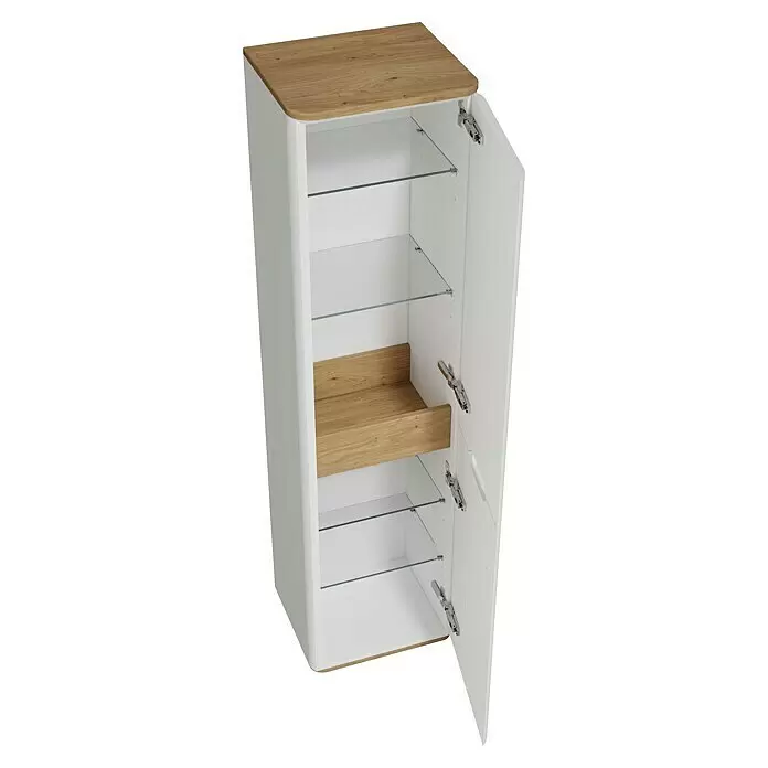 VitrA Sento Badmöbel-Set - 63 cm, Weiß, Ohne Wäschekorb - Diagonale Ansicht