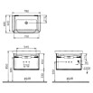 VitrA Sento Badmöbel-Set Sento (80 cm, Hellgrau, Griffmulde) | BAUHAUS