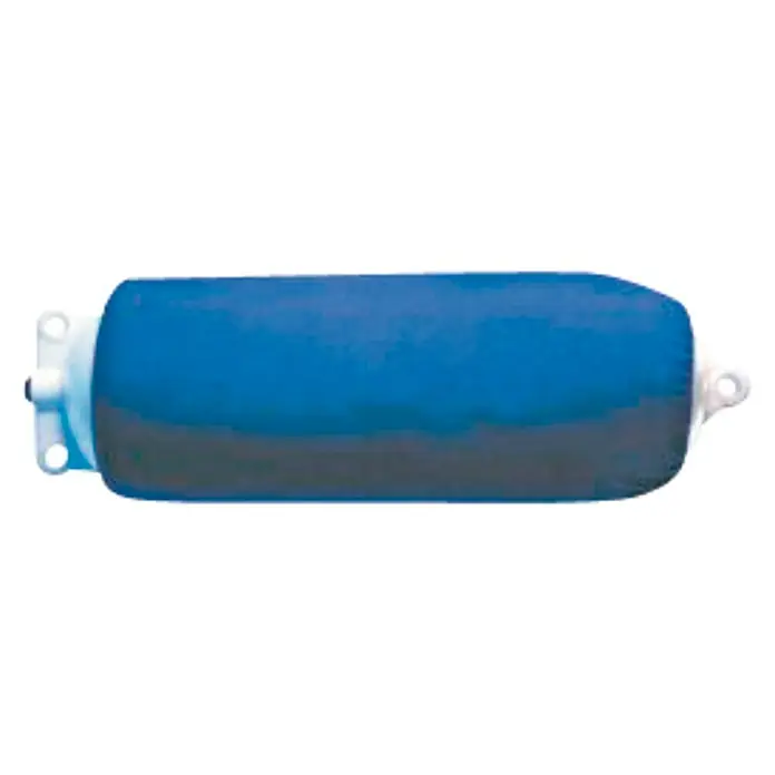 Bolsa para defensa F-4 - L x An: 102 x 23 cm, Azul - Una defensa cilíndrica azul con extremos blancos, ideal para proteger el casco del barco de daños.