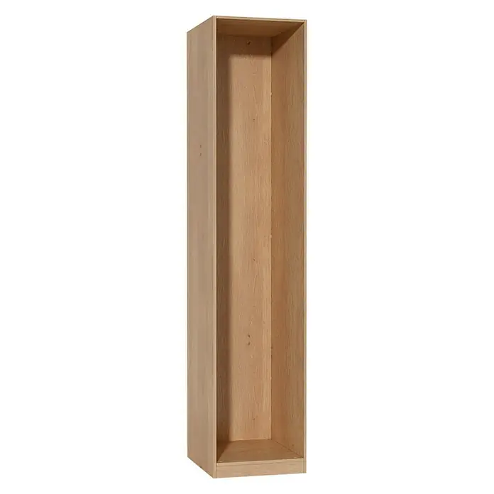 Finsa Módulo de armario - L x An x Al: 59 x 50 x 236 cm, Roble - Armario de madera alto y estrecho sin puertas ni cajones, con un acabado natural, perfecto para el almacenamiento en espacios reducidos.