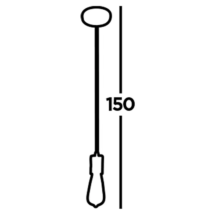 Searchlight Pendelleuchte - Schwarz, E27 - Abbildung eines Pendelhammers mit einer Gesamtlänge von 150 cm für Schlagversuche zur Materialprüfung.