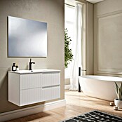 Conjunto de mueble de baño Claire (Ancho: 80 cm, Blanco, Mate, 3 pzs.) | BAUHAUS