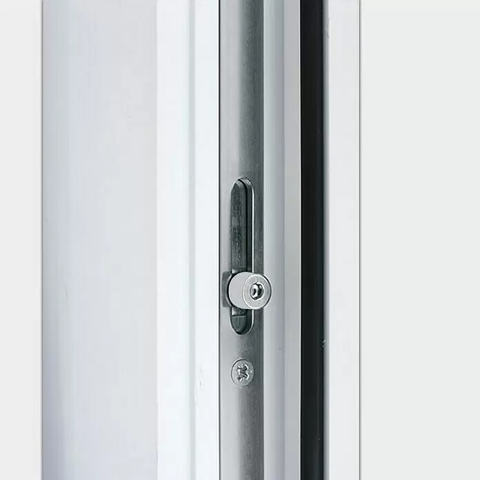 Panto Haustür K 014 - 110 x 210 cm, DIN Anschlag: Links, Weiß - Metallischer Schließzylinder mit Schlüsselloch für Fenster/Tür.