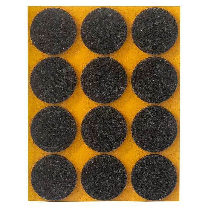 Stabilit Filzgleiter - Durchmesser: 28 mm, Schwarz, Kleben, 12 Stk. - Selbstklebende schwarze Filzgleiter für Möbel.