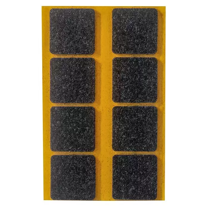Stabilit Filzgleiter - B x L: 34 x 34 mm, Schwarz, Kleben, 8 Stk. - Ansicht von oben