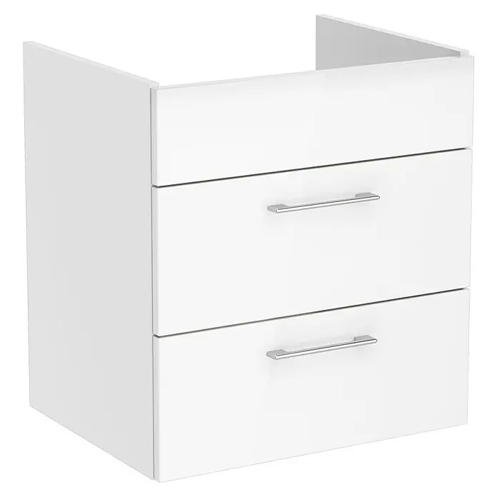VitrA Aurinia 2.0 Waschtischunterschrank - 57 x 45 x 61 cm, Weiß - Badezimmermöbel mit zwei Schubladen und schlichtem, modernem Design, ideal für jedes Badezimmer.